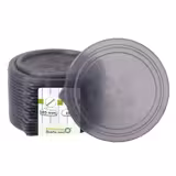 (60 pieces) Round Reusable Bowl Lids – Ø185 mm - Grey - Polypropylene (PP)