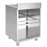 Commercial Stainless Steel Sink with Drainer, Open Base – 1 bowl - 600×600 mm - Splashback