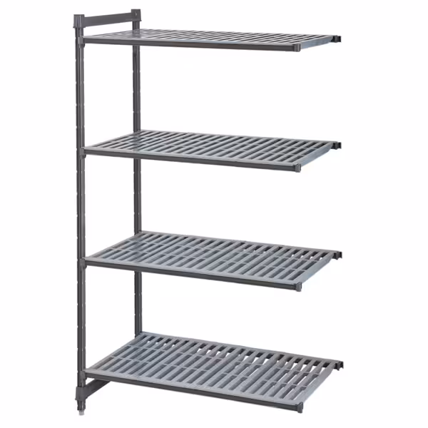CAMBRO | Camshelving® - Basics Plus - Aanbouwrek - 1175mm - met 4 legplanken met sleuven