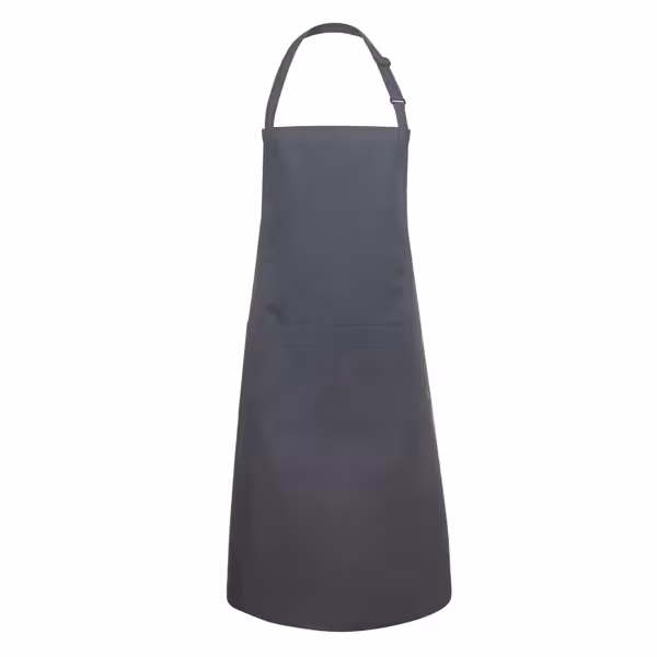 KARLOWSKY | Basic Chef Bib Apron with 2-Section Pocket – Anthracite - 75×90 cm - Poly-Cotton 65/35