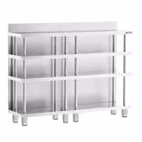 Stainless Steel Bar Work Table – 1400x400 mm – with 4 Shelves