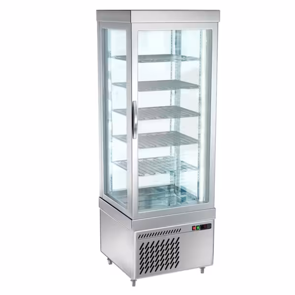 Panorama-koelvitrine - 430 liter - 670mm - 1-deurs - met 5 draaiplateaus - NL