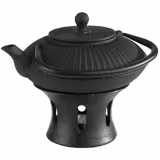 (6 adet) Stövchen ASIA - Siyah - Gusseisen - 130x130x75mm - Kapaklı