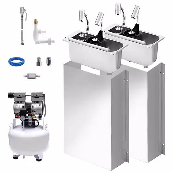 (2 adet) Duş Sprey Ünitesi - Kepçe Yıkama 270x112x480mm ile entegre su geri akış önleyici süzgeç tabağı dahil