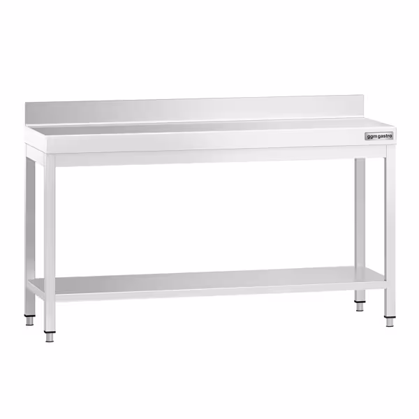 Paslanmaz Çelik Çalışma Tezgahı - PREMIUM- 1600x700mm - Sırtsız alt raflı