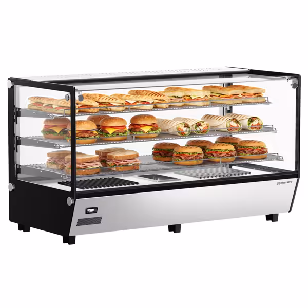 Warmhaltevitrine - 1219mm - 1,8 kW - mit 3 Ablagen