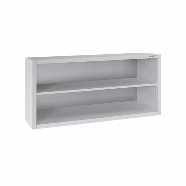 Commercial Stainless Steel Wall Cabinet / Kitchen Cupboard ECO - 1200x400x650mm - Open Front (no doors)