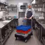 Chariot de transport pour paniers à vaisselle - 580x580mm - avec poignée