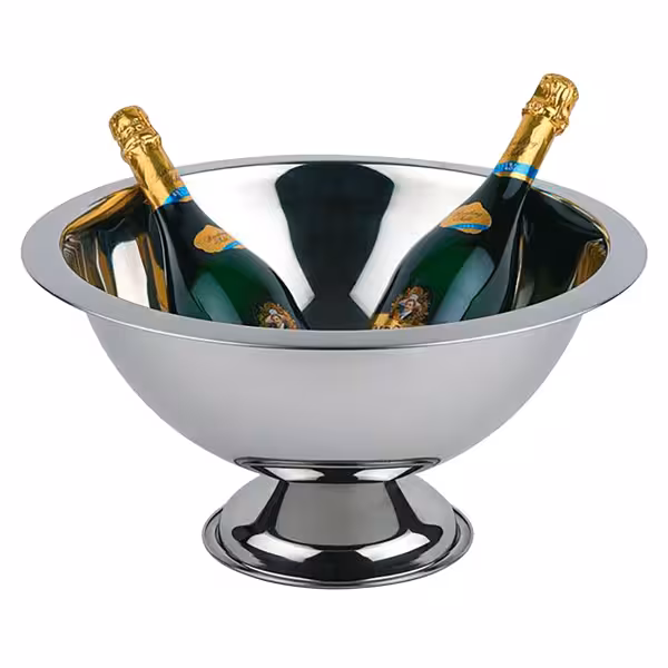 Champagne Bucket - Stainless Steel, Polished Rim Matte Polished - 12 litres - Ø450mm - Height:230mm