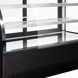 Tisch-Kühlvitrine - 160 Liter - 900mm - mit 2 Glassblagen - eckig - Schwarz