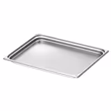 (6 sztuk) Pojemniki ze stali nierdzewnej GN 2/1 – wysokość: 40 mm