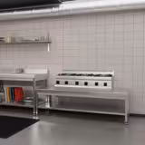 Edelstahl Unterbautisch 1800x600mm - mit Grundboden