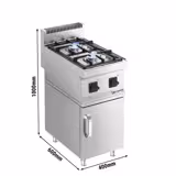 Gasfornuis – tafelmodel - 7,0kW - 2 branders - Ø89mm - open onderstel