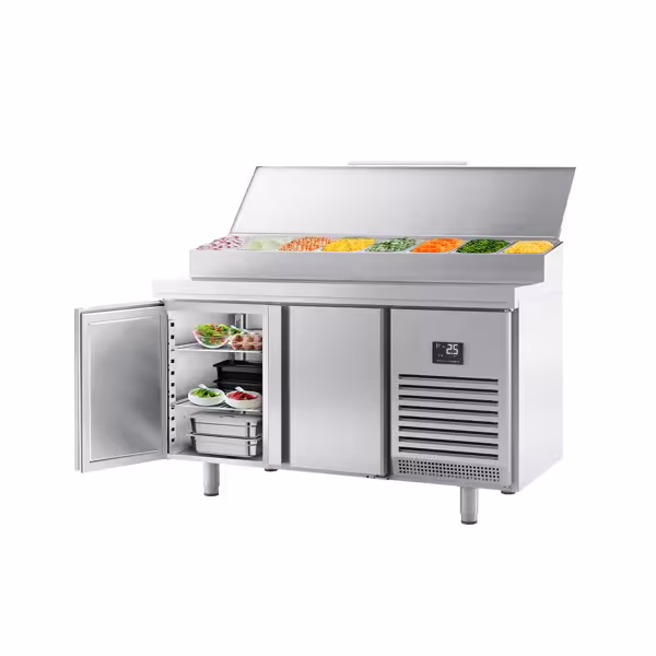 Pripremni rashladni pult - 1468x700 mm - 2 vrata - za 1x GN 1/2 i 6x GN 1/3