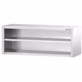 Pensile a giorno in acciaio inox PREMIUM - 2000x400mm - a giorno (senza ante) - 650mm di altezza