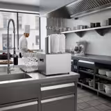 Glazenpoleermachine - 1,5kW - met heteluchtblazer & 5 polijstborstels - 330 glazen/uur