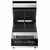 Wafelijzer - Enkel - Digitaal (met timer) - 1,6kW - Vorm: Brusselse wafel 6x4 - bakplaten met antiaanbaklaag (Teflon)