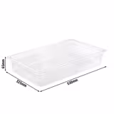 (6 Pezzi) Contenitore in Policarbonato GN 1/1 - Trasparente - Altezza: 65 mm