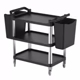 (2 kpl) Muovilaatikko tarjoiluvaunuun - yhteensopiva: Servierwagen SWKP2 & SWKP3 - 409x241x391 mm