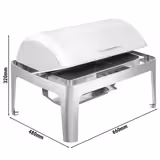 Chafing mísa - GN 1/1 - S rolovacím krytem