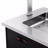 Banco per Buffet freddo DANZIG - 1900 mm - per 5x GN 1/1 - con scorrivassoio - nero