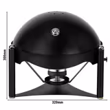 Chafing dish - rotund - cu capac roll top - negru