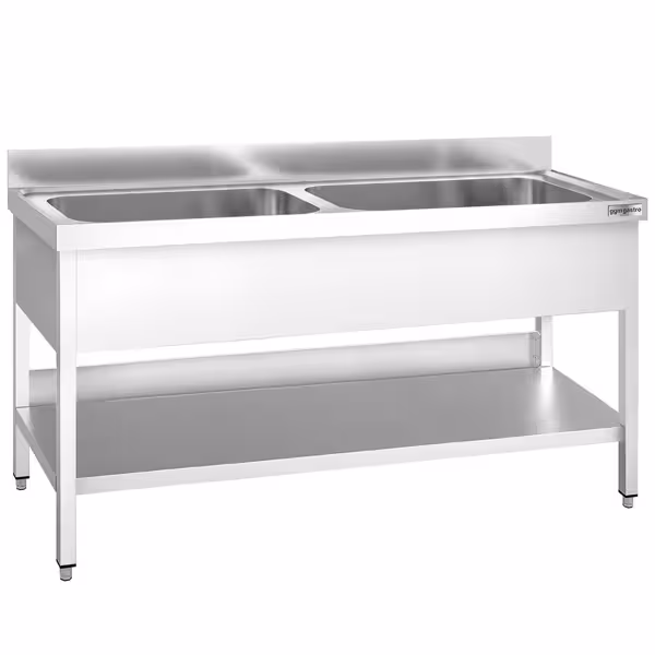 Évier PREMIUM - 1 800 x 600 mm - avec 2 cuves
