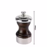 (2 pieces) PEUGEOT | PALACE - Salt Mill - Silver-plated/Wood - Polished - Height: 100mm