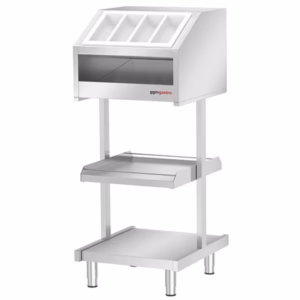 Portaposate con supporto KOPENHAGEN - da pavimento - 620mm - acciaio inox
