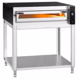 Forno elettrico per pizza - Platea in mattoni refrattari - 1340x1270mm - 9 pizze Ø35cm - fino a 400°C - Digitale - Sovrapponibile (fino a 3) - incl. Sottotelaio/Supporto