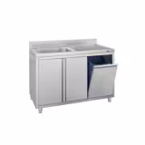 Meuble évier ECO - 1200 x 600 mm - avec poubelle & 1 bac à gauche