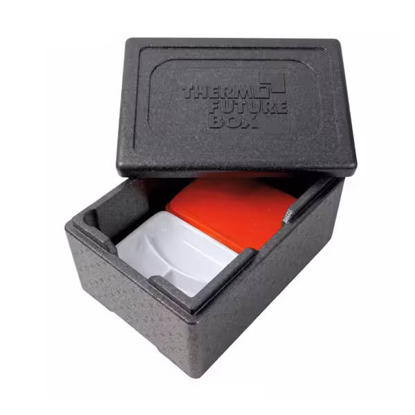 (6 Stück) THERMO FUTURE BOX | Thermobox MENU M - 9 Liter - Schwarz