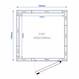 Kylrum för +2…+12 °C - 1500x1500 mm - 3,50 m³
