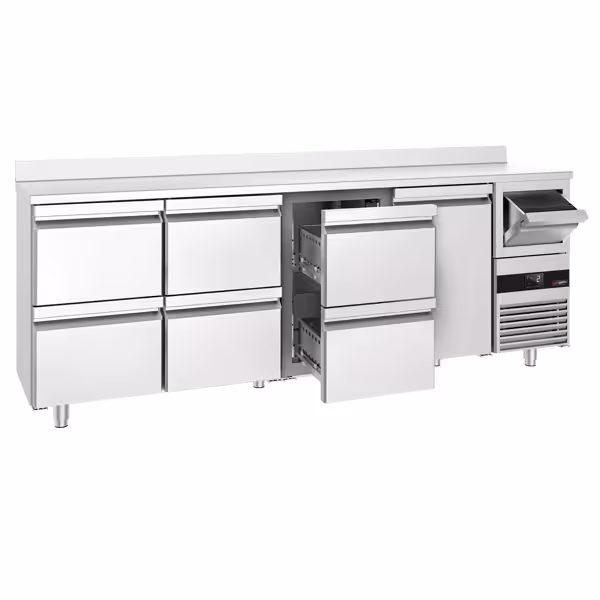 ثلاجة مشروبات PREMIUM - 2690x600mm - 775 لتر - مع 1 باب، 6 أدراج، حاجز خلفي & صندوق تفريغ القهوة