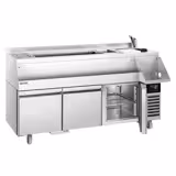Bar-Cocktail-Getränkekühltisch - 1600mm - 235 Liter - 1 Tür, 2 Schubladen & 230V Steckdose