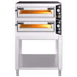 Elektrická pizza pec - 990x920 mm - 4+4× Ø 35 cm - až 450 °C - Manuální - vč. podstavce