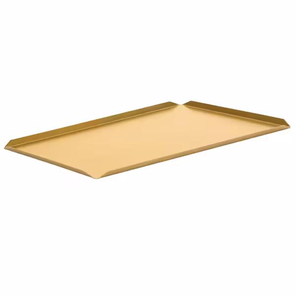 (5 stuks) Presenteerschaal - Aluminium - 700x150x10mm - champagner