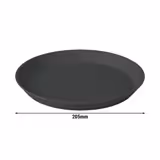 (12 uds) Plato llano - Plástico (reciclable) - Ø205mm - Gris