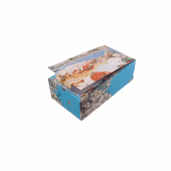 (200 adet) Calzone pizza kutusu - POSITANO - Akdeniz kıyısı - 27x16x7 cm