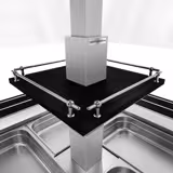 Salatbar Kaltbuffet DUBLIN - 1700mm - mit schrägem Glasaufsatz - für 4x GN 1/1 - Schwarz
