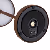 (4 uds) Lámpara de mesa LED - recargable - inalámbrica - MERLE MINI - regulable en 3 niveles - IP54 - autonomía 53h - Ø 90mm - Óxido