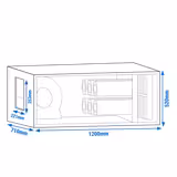 Geurfilterkast met motor - 2000m³ - met voor- & actiefkoolfilter