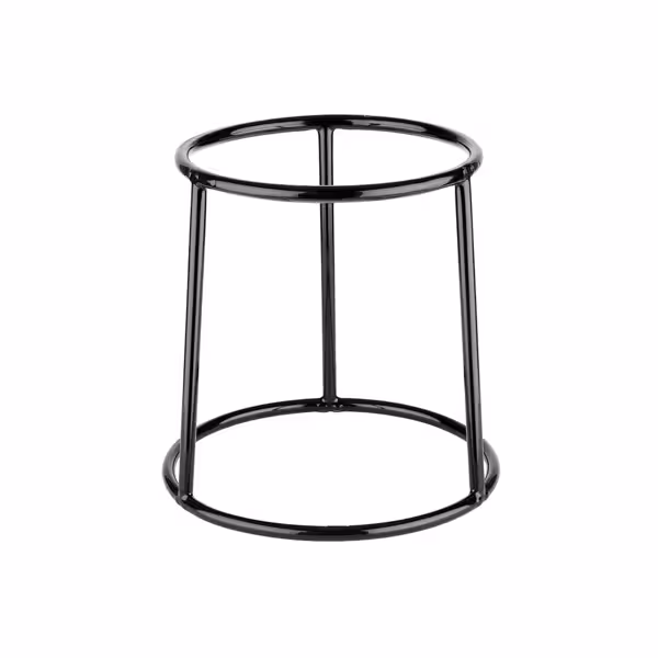 Açık Büfe Teşhir Standı - MULTI ROUND - Metal, PVC - Siyah - 180x180x180mm