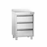 Commercial Drawer Cabinet PREMIUM - with 3 Drawers & 100mm Upstand - 500x600mm