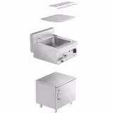 Masina electric de fiert paste cu robinet - 28 litri - 9 kW - incl. suport cu 2 uși