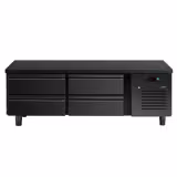 Móvel base refrigerado - 1600mm - 191 litros - 4x gavetas GN 1/1 - Preto mate