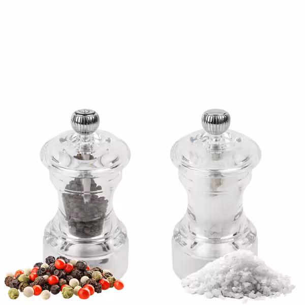 (6 pieces) PEUGEOT | BISTRO - Salt & Pepper Mill - Acrylic - Height: 100mm