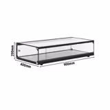 Aufsatzvitrine - neutral - aus gehärtetem Glas - 900mm