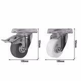 Görgőkészlet (4 db) - 85x105 mm - 2 fékezhető - készülékhez: Eistheken Serie ETI & ESIA - kompatibilis: ETI18W & ESIA201