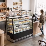 Koel- & Gebaksvitrine - 1200 mm - dubbele beglazing - met 3 schappen